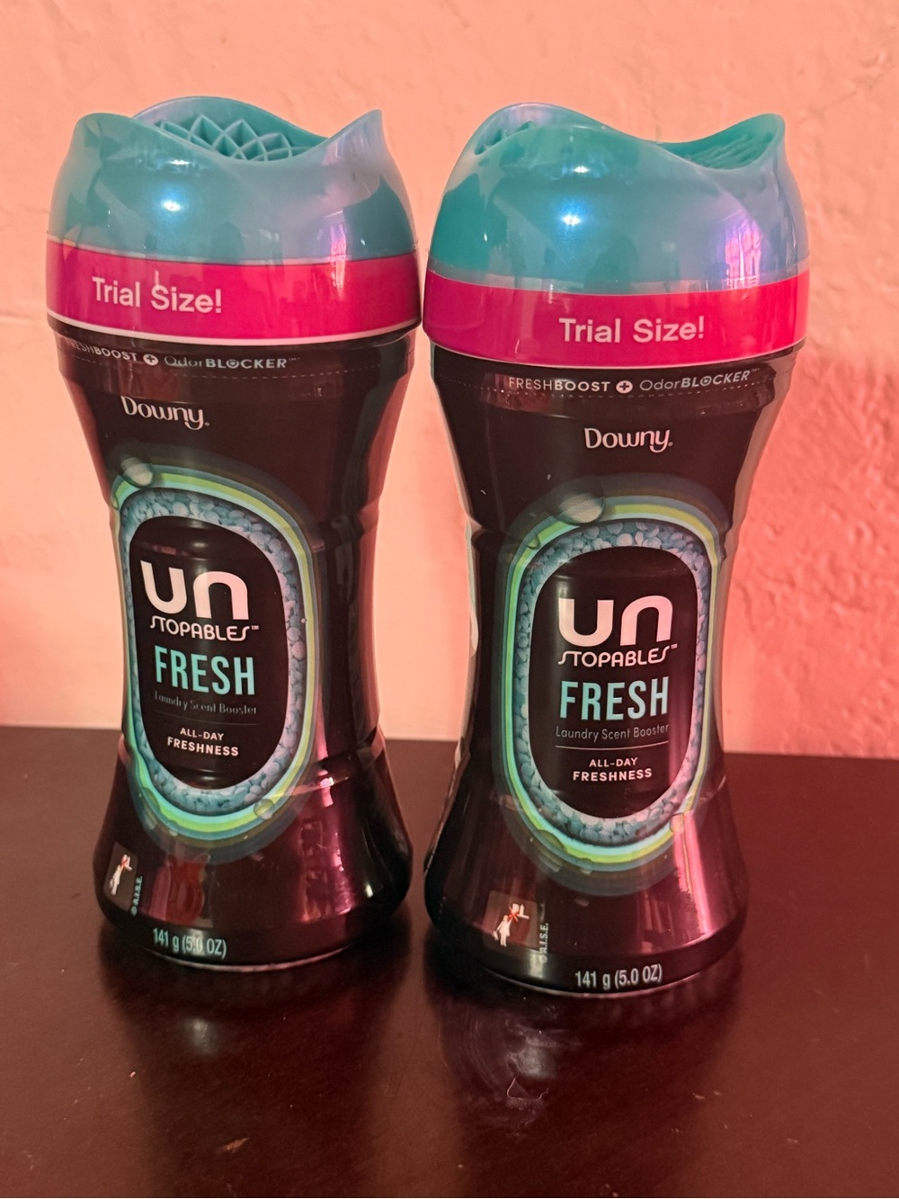 Downy Unstopables Fresh Laundry Scent Booster - Teal Trial Size